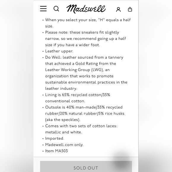 Madewell Kickoff Trainer Sneakers White, Black, Brown Calfhair 9.5 - Picture 14 of 14